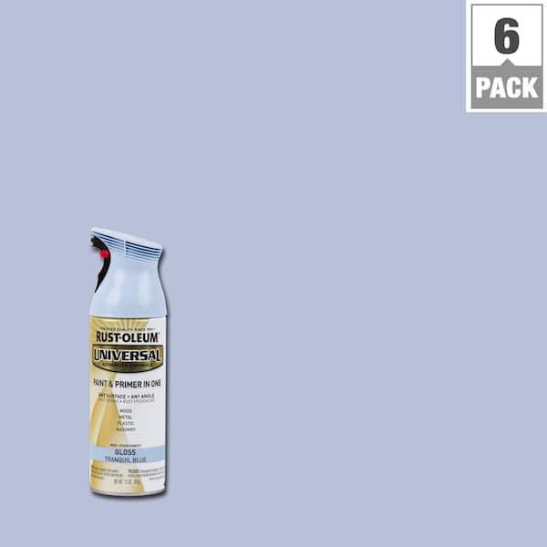 Rust-Oleum Universal 12 oz. All Surface Gloss Tranquil Blue Spray Paint and Primer in One (6-Pack)