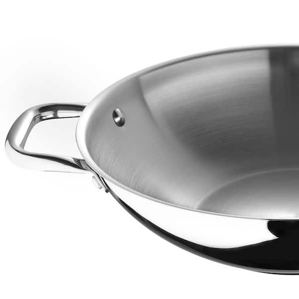 Circulon SteelShield Stainless Steel 12.5 Stir Fry Pan, Silver