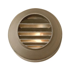 Hardy Island Round Louvered Matte Bronze LED Deck Sconce