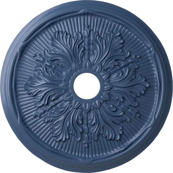 Ekena Millwork 1-7/8" x 23-3/4" x 23-3/4" Polyurethane Luton Leaf Ceiling Medallion, Hand-Painted Americana