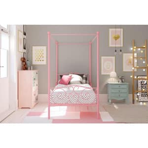 Capri Pink Twin Size Metal Bed Frame