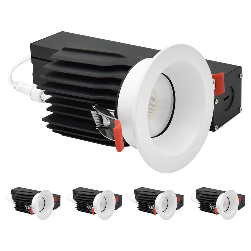 3 In. Integrated LED Regressed Light with Round White Trim, 5CCT, CRI90, 15/20W 1450/2100LM Dimmable 60° Beam, 4 Pack price history on PriceWatchPro