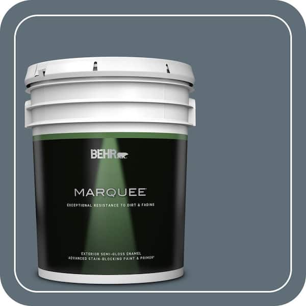 BEHR MARQUEE 5 gal. #N480-6 NYPD Semi-Gloss Enamel Exterior Paint & Primer