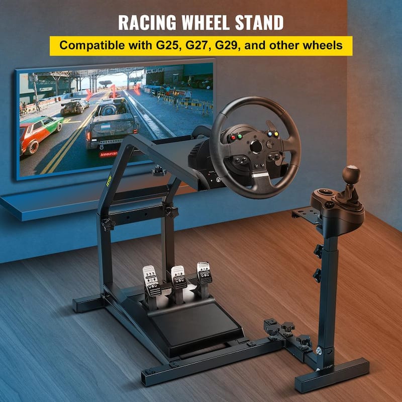 Race Simulator Cockpit for Logitech G25, G27, G29, G920 Height Adjust Race Wheel Stand,Wheel Pedal Shifter Not Included