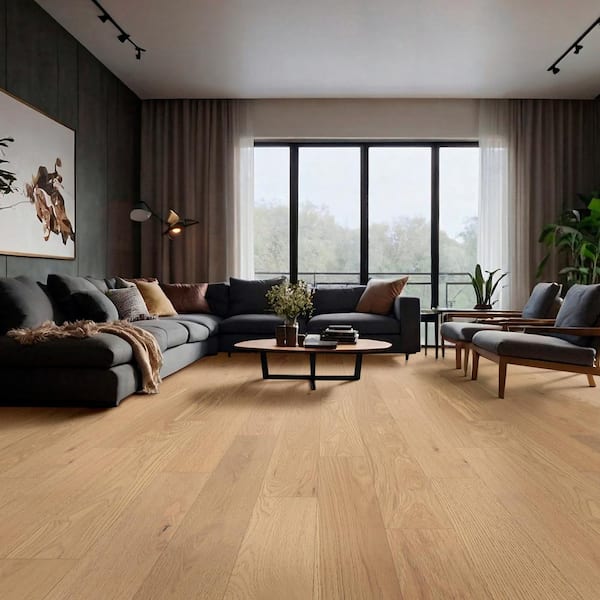 Sandy Shores Oak 3/8 in. T x 7in. W Tongue and Groove Engineered Hardwood Flooring (23.37 sq. ft./case)