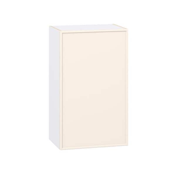 J COLLECTION Fairview 21 in. W x 14 in. D x 35 in. H Assembled Slim Shaker Wall Kitchen Cabinet in Washed Linen