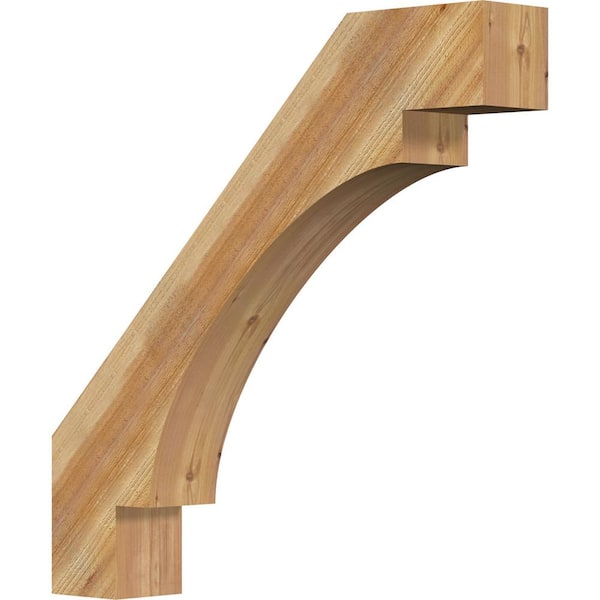 Ekena Millwork 6"W x 36"D x 36"H Merced Rough Sawn Knee Brace, Western Red Cedar