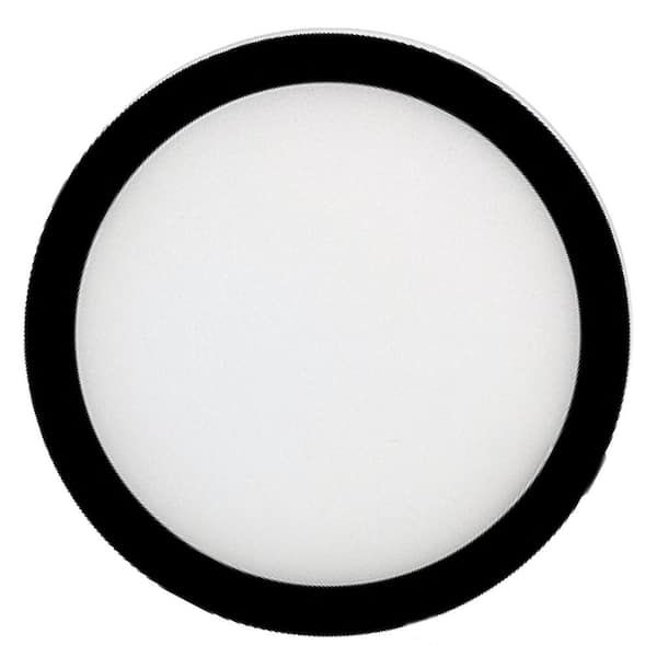 5 in. Round Black Integrated LED Flush Mount