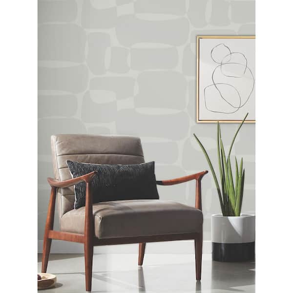 Grey Block Metallic Non-Pasted Paper Wallpaper