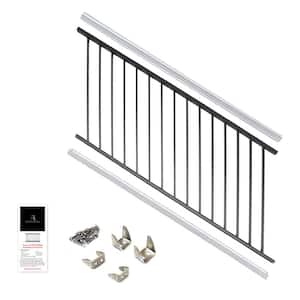 36 in. x 69.43 in. Piano Powder Coated Aluminum Preassembled Stair Railing