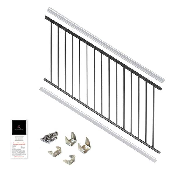 Aria Railing 36 In. X 6 Ft. Piano Powder Coated Aluminum Preassembled ...