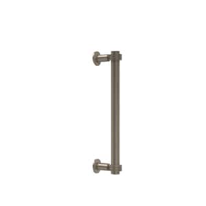Contemporary 12 in. Back to Back Shower Door Pull with Dotted Accent in Antique Pewter
