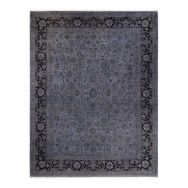 Fine Vibrance Gray 8 ft. x 10 ft. Solid Wool Indoor Area Rug