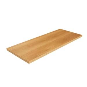 Golden Oak Adjustable Wood Shelf 12 D x 24 L