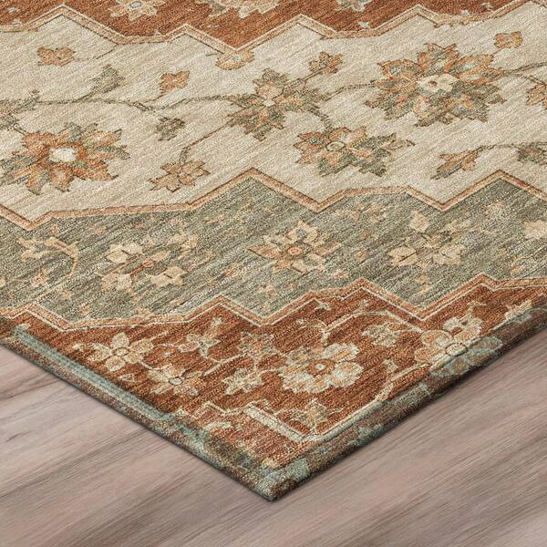 Chantille Machine Washable Indoor/Outdoor Abstract ACN3134 Paprika 2 ft. x 3 ft. Accent Rug