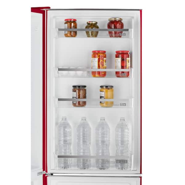 iio Retro-Mod RM1 11-cu ft Bottom-Freezer Refrigerator (Wine Red) ENERGY  STAR in the Bottom-Freezer Refrigerators department at