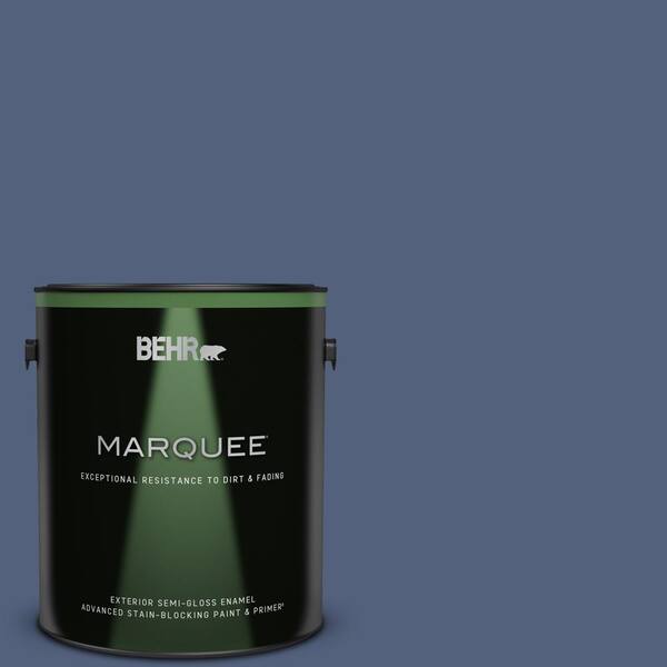 BEHR MARQUEE 1 gal. #MQ5-15 Award Night Semi-Gloss Enamel Exterior Paint & Primer