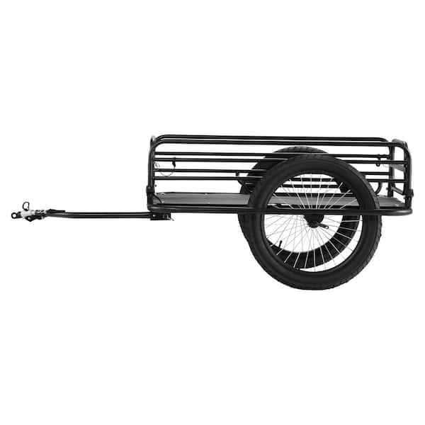 VEVOR Bike Cargo Trailer 275 lbs. Heavy Duty 3.94 cu. ft. Metal Garden Cart with 20 in. Wheels and Universal Hitch YYKHZ2275B00P8EV8V0