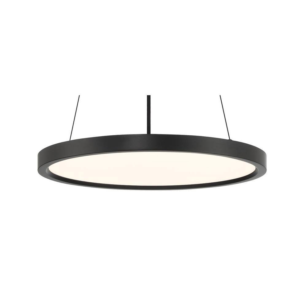 15" Coal Aluminum LED Pendant with Acrylic Shade