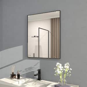 Sight 24 in. W. x 30 in. H Rectangular Framed Wall Bathroom Vanity Mirror in Matte Black