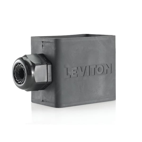 Leviton 1-Gang Standard Depth Pendant Style Cable Dia 0.590 in. - 1.000 in. Portable Outlet Box, Black