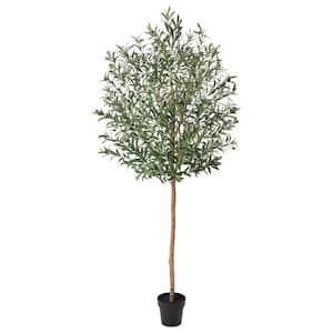 7ft.Olive Trees Artificial Indoor outdoor with Natural Wood Trunk and Realistic Leaves and Fruits