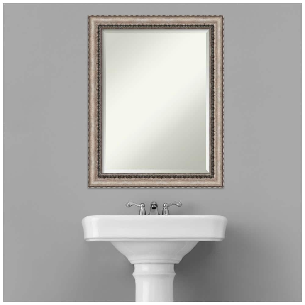 Lyla Ornate Silver and Bronze Framed Bathroom Mirror