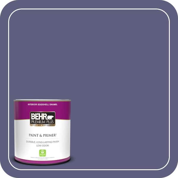 BEHR PREMIUM PLUS 1 qt. #M550-7 Strong Iris Eggshell Enamel Low Odor Interior Paint & Primer