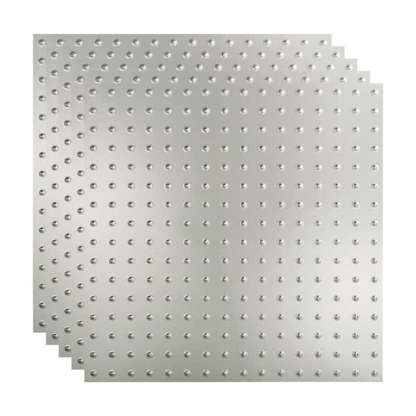 Fasade Minidome 2 ft. x 2 ft. Brushed Aluminum Lay-In Vinyl Ceiling Tile (20 sq. ft.)