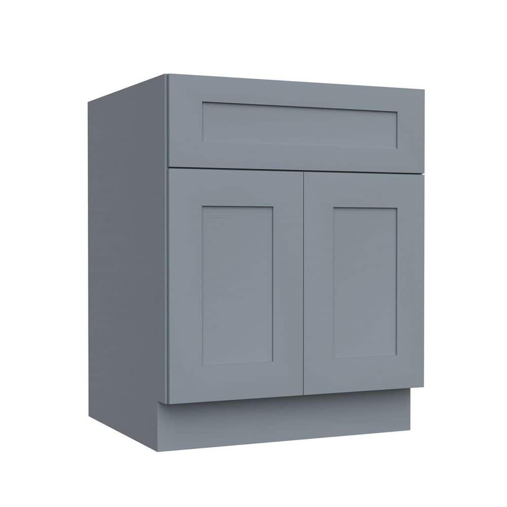 30-in W x 21-in D x 34.5-in H in Gray Plywood Ready to Assemble Floor Drawer Base bath Cabinet with 2-Door and 1-drawer price history on PriceWatchPro