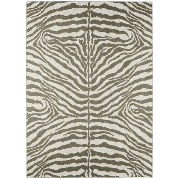 Addison Rugs Safari Brown 10 ft. x 14 ft. Indoor/Outdoor Washable ...