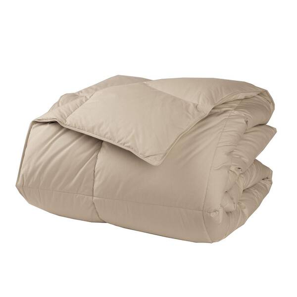 The Company Store LaCrosse LoftAIRE Feather Tan Light Warmth Recycled Fill Twin Alternative Down Comforter