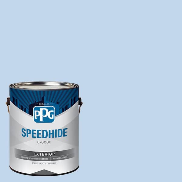 SPEEDHIDE 1 gal. PPG1242-2 Touch Of Blue Flat Exterior Paint