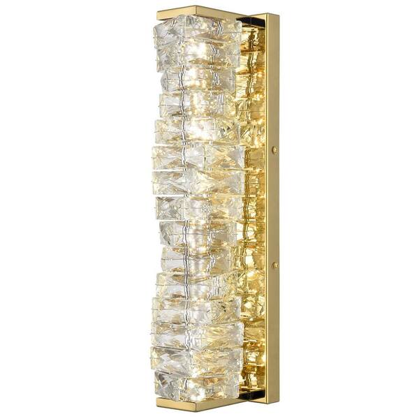 CLAXY 4.7 in. 1-Light Gold Modern Wall Sconce with Standard Shade