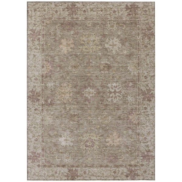Chantille Machine Washable Indoor/Outdoor Abstract ACN2051 Khaki 2 ft. 6 in. x 3 ft. 10 in. Area Rug