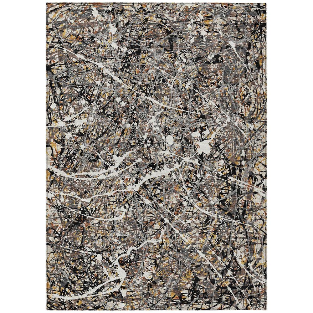 Chantille Machine Washable Indoor/Outdoor Abstract ACN2389 Black 10 ft. x 14 ft. Area Rug price history on PriceWatchPro