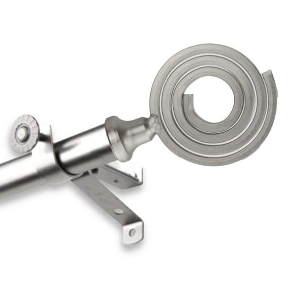 Unbranded 28 in. to 48 in. Adjustable 13/16 in. Michelle Single Curtain Rod in Satin Nickel