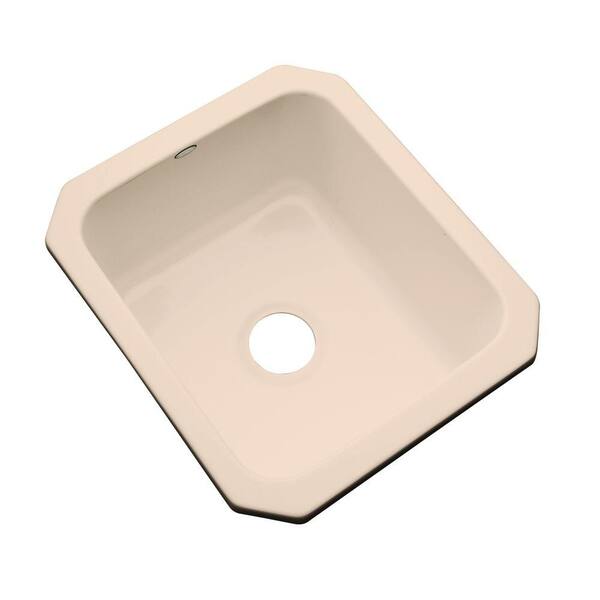 Thermocast Crisfield Undermount Acrylic 17 in. Single Bowl Entertainment Sink in Peach Bisque