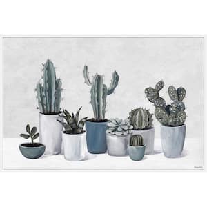 "My Succulent Collection" by Parvez Taj Floater Framed Canvas Nature Art Print 40 in. x 60 in.
