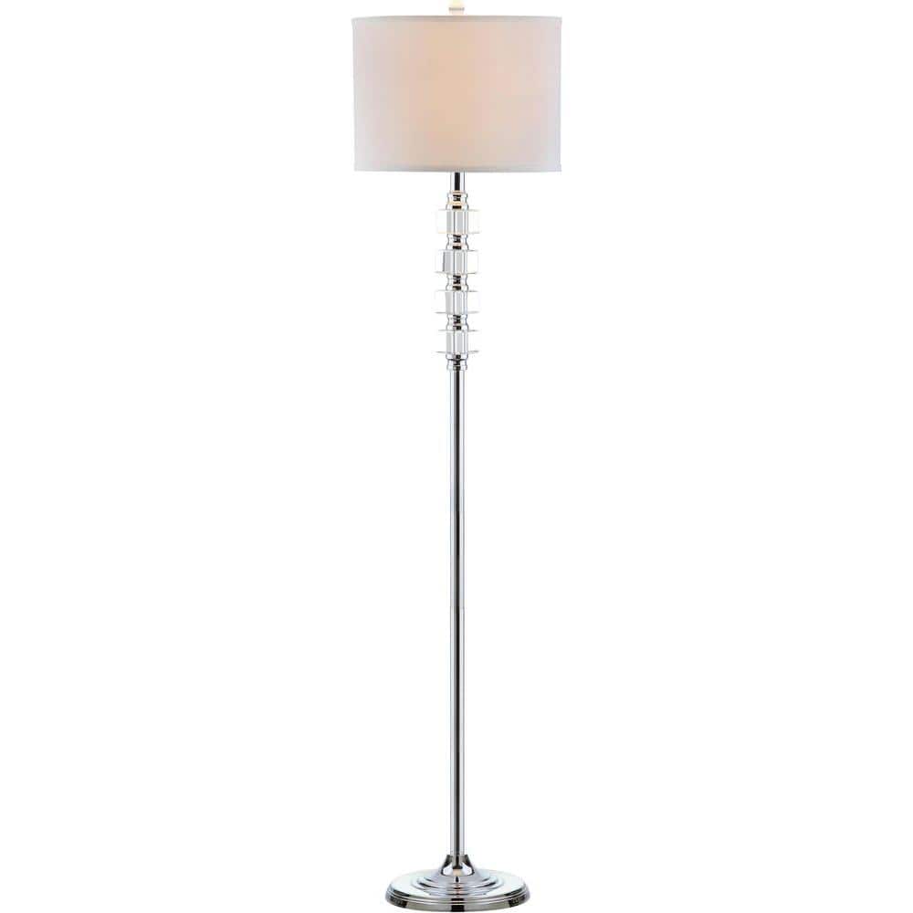 Lombard 60 Inch Chrome and Crystal Floor Lamp