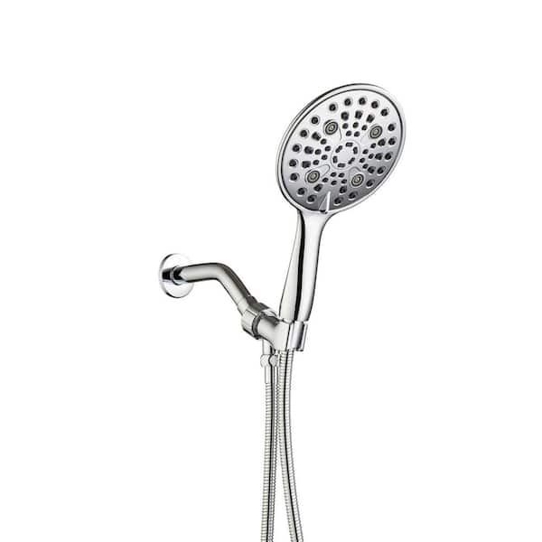 Lukvuzo High-Pressure 8-Spray Wall Mount Handheld Shower Head GPM with ...