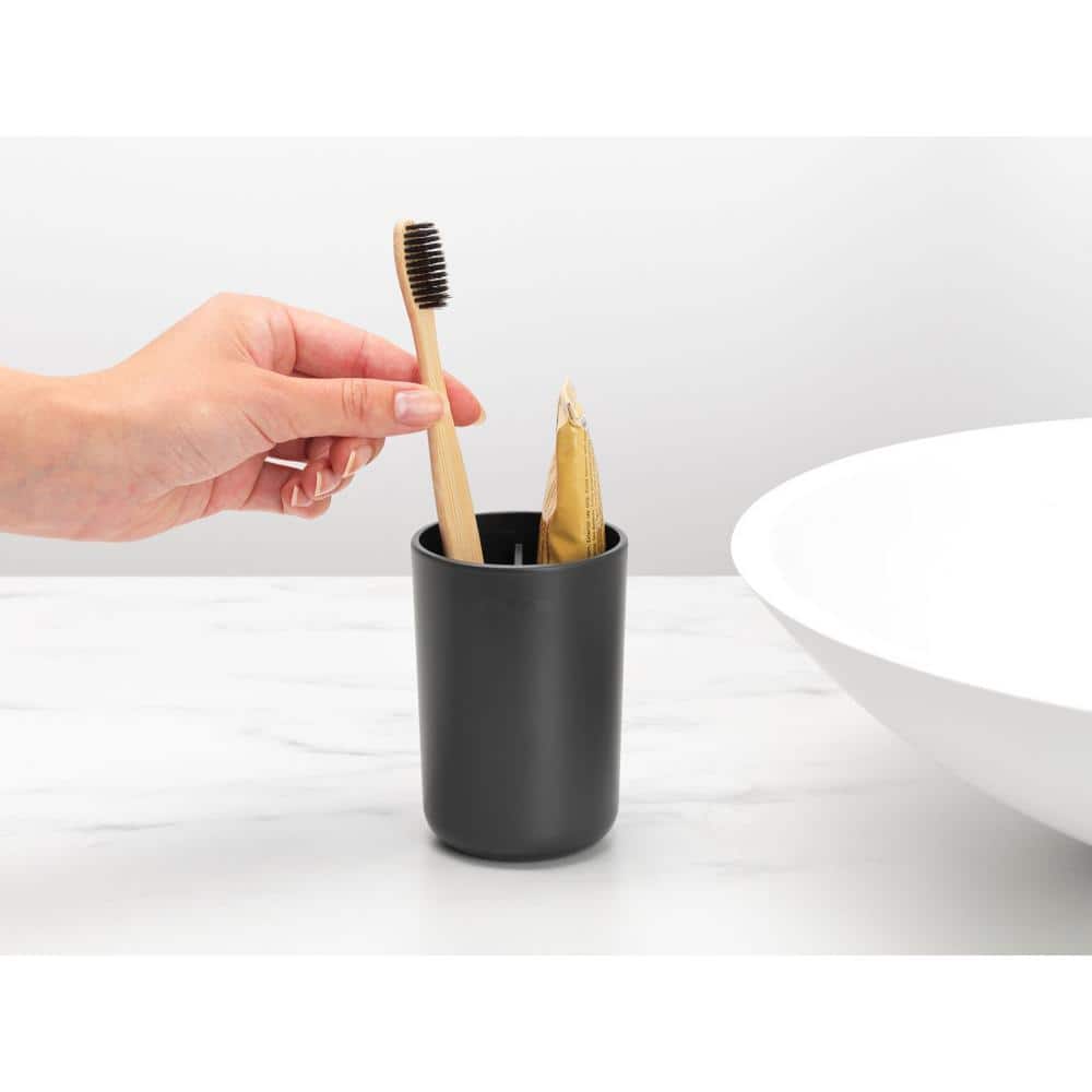 Brabantia Black Plastic 3-Piece Bathroom Accessory Set