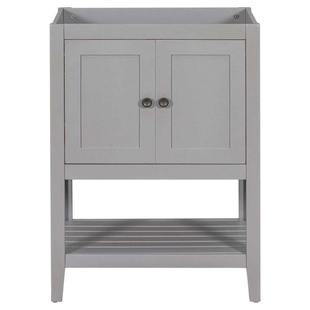 24 in. W x 18 in. D x 33 in. H Bath Vanity Cabinet without Top in Gray