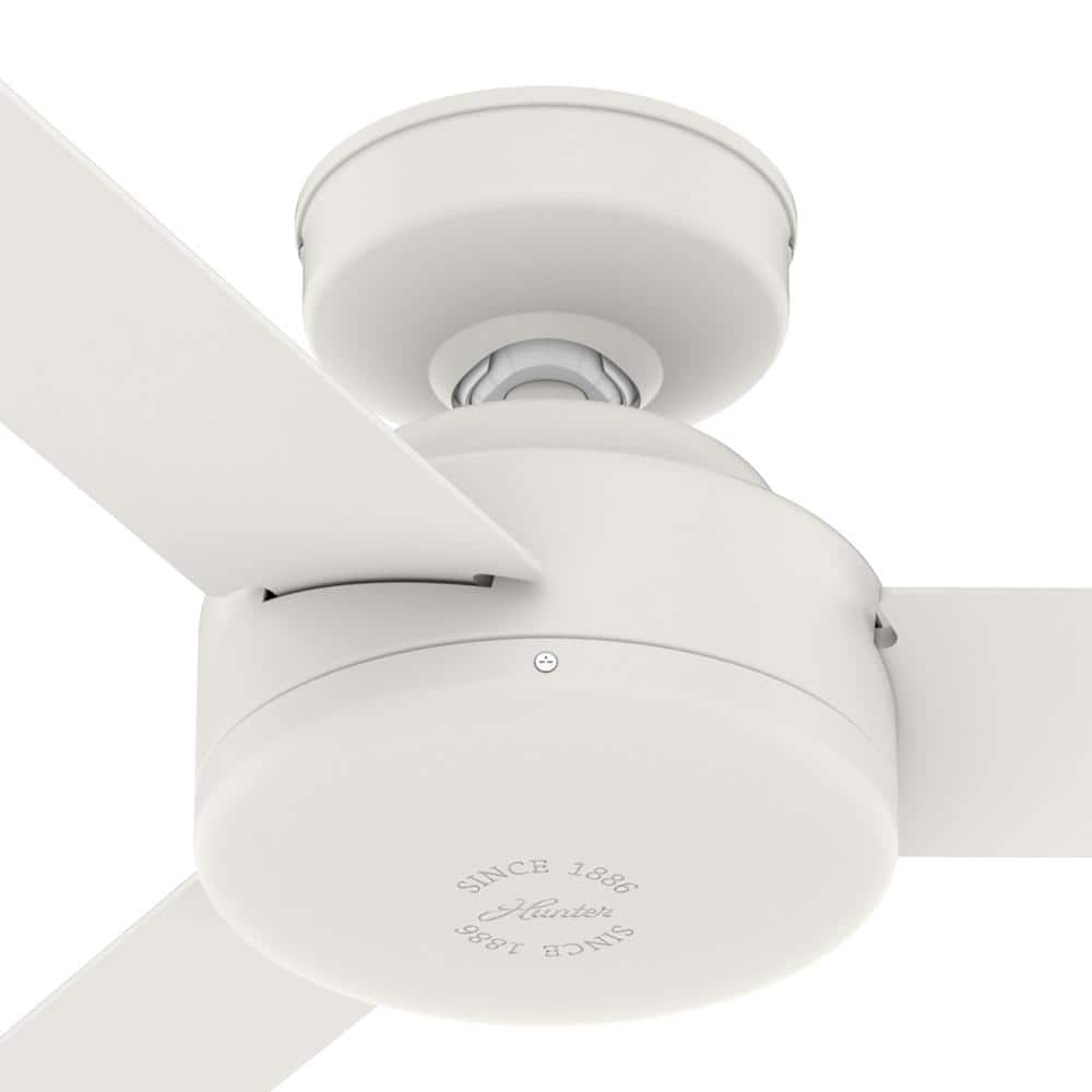 52" Matte White 3-Blade Ceiling Fan with Wall Control