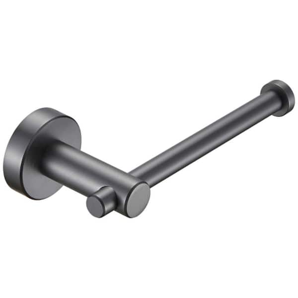 Unbranded 6.77 In Aluminum Wall Mounted Cylindrical Toilet Paper Holder In Gray