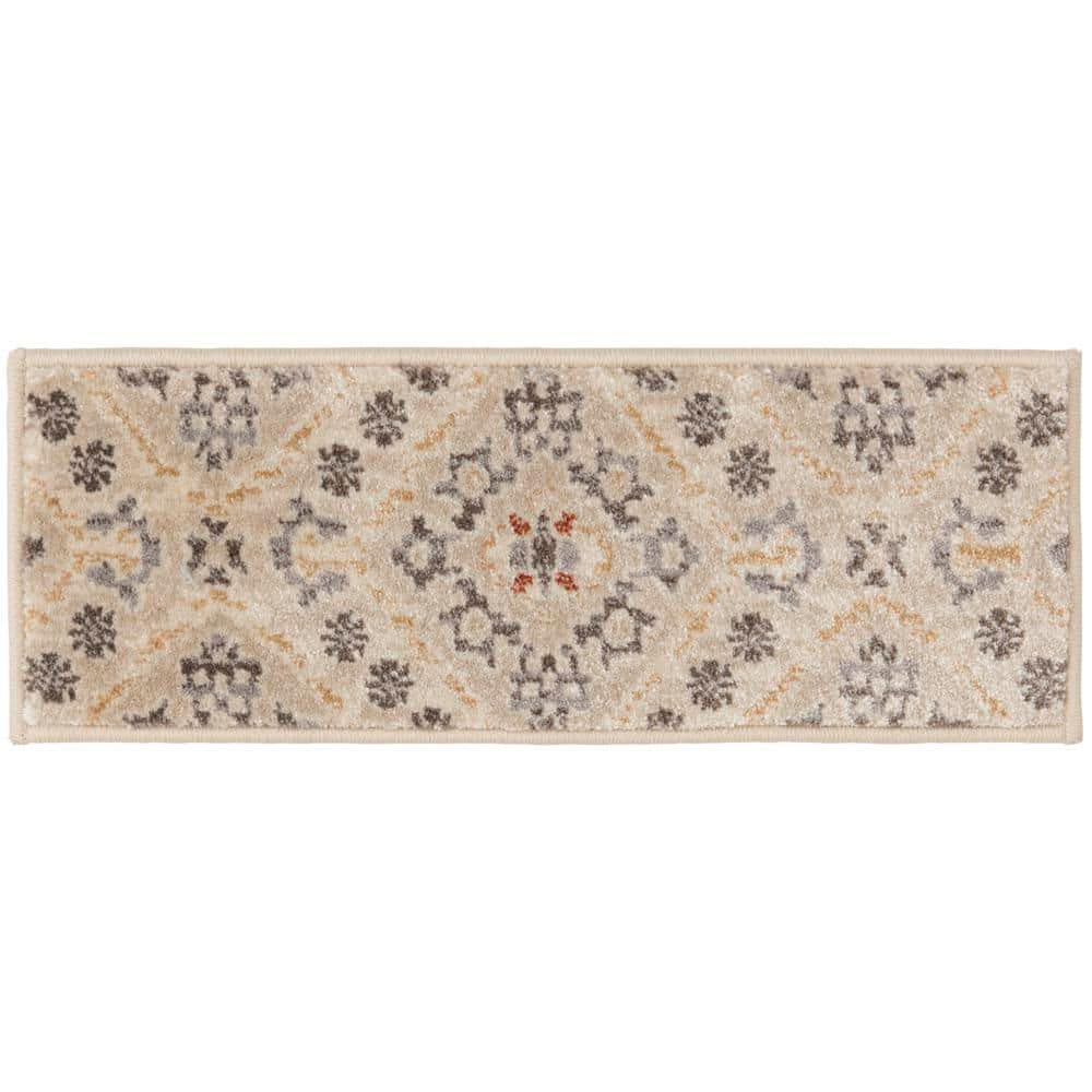 Stratford Mina Alabaster/Latte 9 in. x 33 in. Woven Polypropylene Stair Tread Cover (Set of 1) price history on PriceWatchPro