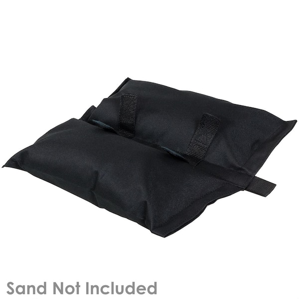Sunnydaze Decor Polyester Sandbag Canopy Weights in Black (Set of