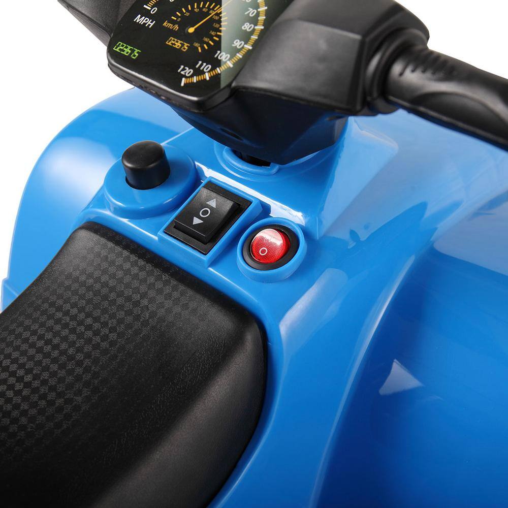 Blue 6V Battery Powered Kids Electric Quad ATV
