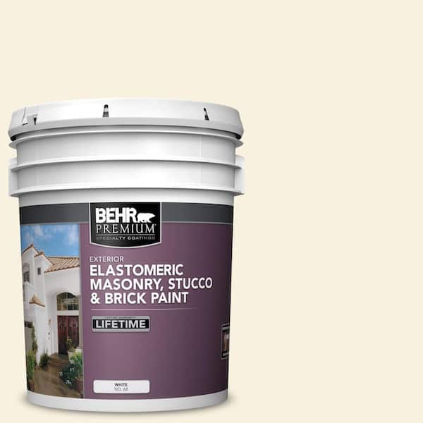 BEHR PREMIUM 5 gal. #M320-1 Painters Canvas Elastomeric Masonry, Stucco and Brick Exterior Paint
