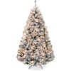 Best Choice Products 7.5 ft. Pre-Lit Incandescent Flocked Artificial Christmas Tree with 550 Warm White Lights SKY5090